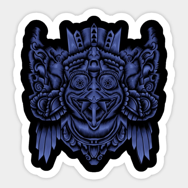 Balinese Mask Sticker by KINNFUL